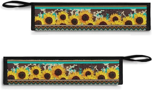 Sunflower Portable Tableware Bag Cutlery Holder Bags Silicone Waterproof Storage Case for Spoons Flatware Home Travel Bag 11.8 Inch Chopsticks Pouch Case