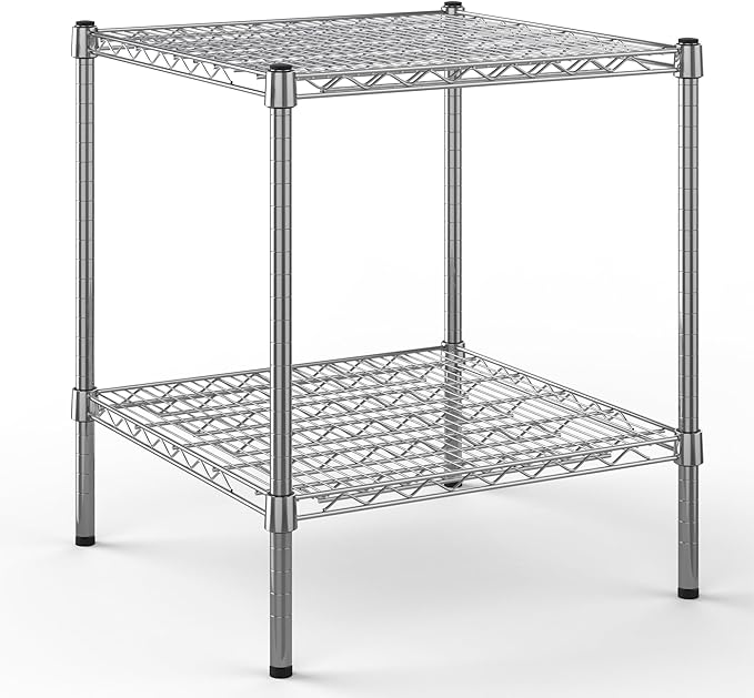 24" Deep x 24" Wide x 27" Height Wire Shelving Kit | 2-Tier | NSF Commercial Storage Rack Unit