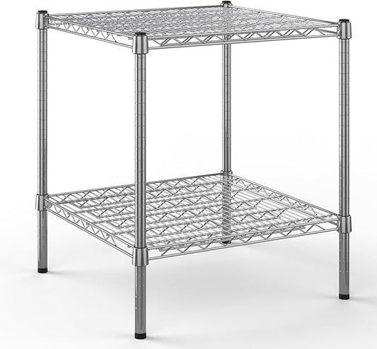 24" Deep x 24" Wide x 27" Height Wire Shelving Kit | 2-Tier | NSF Commercial Storage Rack Unit