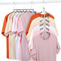 TOPIA HANGER Clothes Hanger Space Saving, 6 Tier Shirt Coat Hangers Space Saving No Bump Shoulder Hangers with No Slip Foam Padded Closet Organizers and Storage for Men and Women 2 Pack CT87G