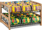 DGWJSU Can Organizer for Pantry 2-Tier, Can Storage Organizer Pantry, Soda Can Organizer, Holds up to 24 Cans Holders for Pantry, Cabinet, Countertop, Carbonized Brown