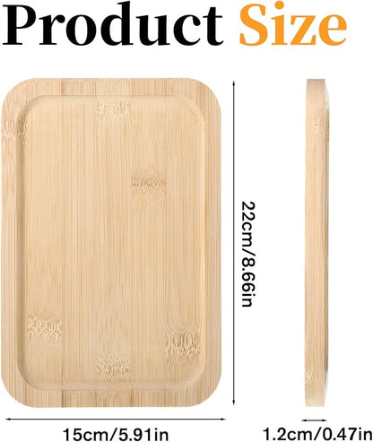Small Bamboo Organizer Tray, Bamboo Tray for Counter Toilet Tank Trays Narrow Bathroom Counter Trays for Organizing and Home Decor, 8.6l X 5.9w X 0.47h Inch