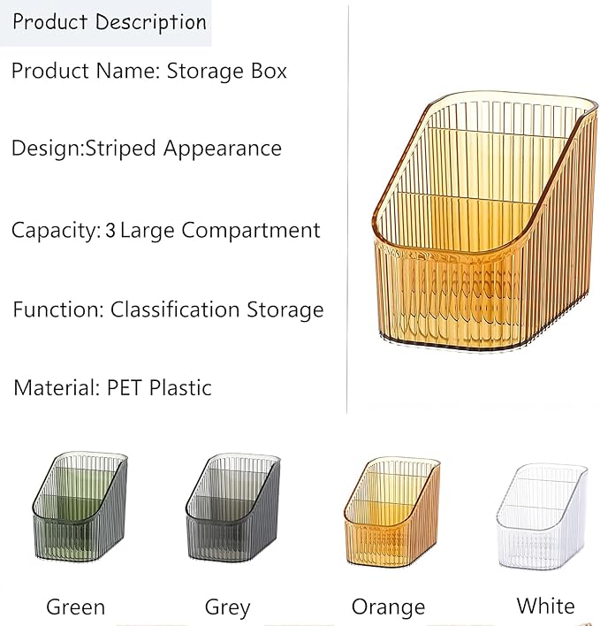 Makeup Organizer Cosmetics Storage Box, Large Capacity Make Up Brush Holder Organizer Vanity Accessories, Bathroom Countertops, Desk Storage Container, Cosmetic Display cases(Yellow-S)