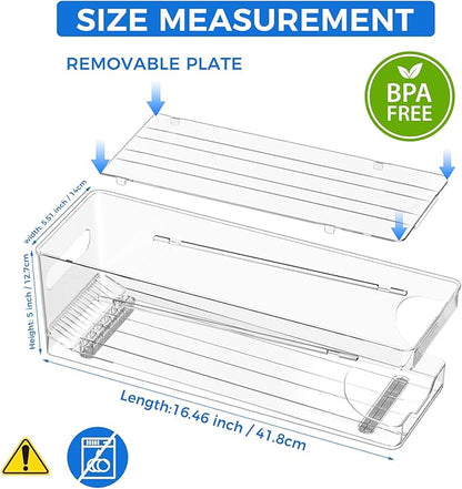 Rolling Soda Can Dispenser for Refrigerator Pop Can Organizer for Drink Beer Seltzer Soda Pop Can Organizer for 12 Standard Size 11.15oz or 12oz Cans Holder Storage Pantry Organization