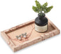 Natural Small Marble Vanity Tray, Luxury Stone Organizer for Bathroom & Kitchen | Holds Soap Dispenser, Jewelry, Perfume | Non-Resin, Non-Ceramic Décor