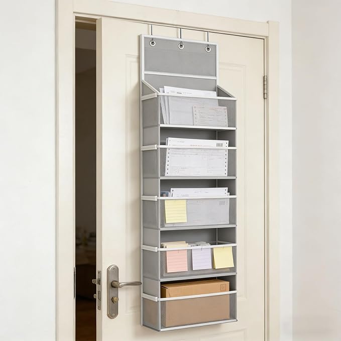 Extra Large Over the Door Shoe Rack and Storage Bag with Reinforced Hooks for Shoes Accessories Items Multiple Notebook
