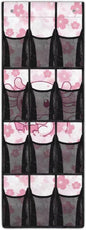 Axolotl Cherry Blossom Over The Door Shoe Organizers with 12 Mesh Pockets Baby Organizer Storage Hanging Shoe Organizer Shoe Holder Rack for Toddler Girl Room Craft Room Bedroom