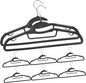 Unomor 10pcs Heavy Duty Non- Clothes Hangers Extra Wide Plastic Hangers for Jackets Suits Pants Space Saving Organizer for Closet Versatile Design