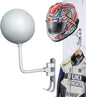 Motorcycle Helmet Rack, Helmet Holder Wall Mount Helmet Stand with Hooks, Motorcycle Accessories Helmet Hanger Helmet Accessories