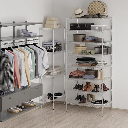 24" Deep x 36" Wide x 86" Height Wire Shelving Kit | 8-Tier | NSF Commercial Storage Rack Unit