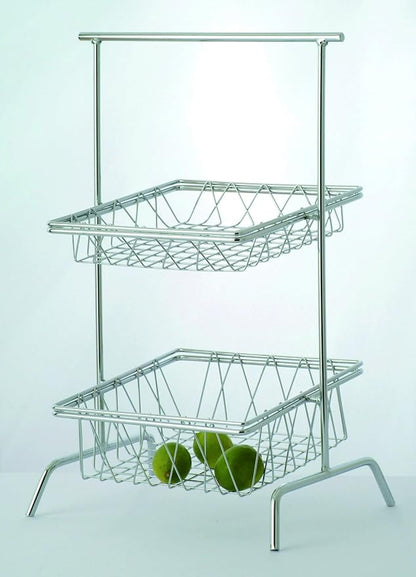 G.E.T. Square Heavy-Duty Iron Wire Utility Storage Basket for Pantry, Storage and More, 12" x 12" x 4"