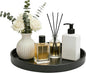 2 Pack 10" Bathroom and Vanity Tray, ABS Bathroom Counter Organizer, Coffee Table Decor for Perfume, Candles, Keys &More. Kitchen Countertop Organizer, Decorative Tray Soap Holder, Black
