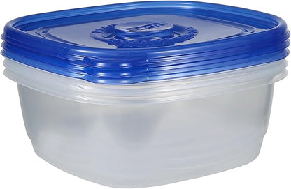 Glad GladWare XL Square Food Storage Containers with Lock Tight Lids, BPA-Free Family Size Plastic Containers for Leftovers, Meal Prep, and Freezer Storage, Dishwasher Safe, 104 Oz, 3 Count - 3 Pack