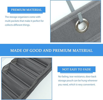 Gray 6-layer Fabric Wall Hanging Storage Pouch Multi-function over Door Shoe Organizer Large Capacity Household Sundries Bag for Closet and Entryway