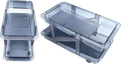 Auto Rolling Be Can Dispenser for Idge, 2-Tier & Storage Holder for Sodas, Beers, and More!