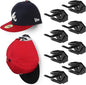 Modern JP Adhesive Hat Hooks for Wall (8-Pack) - Hat Rack for Baseball Caps, Minimalist Hat Display, Strong Hold Hat Hangers for Wall - USA Patented, Black