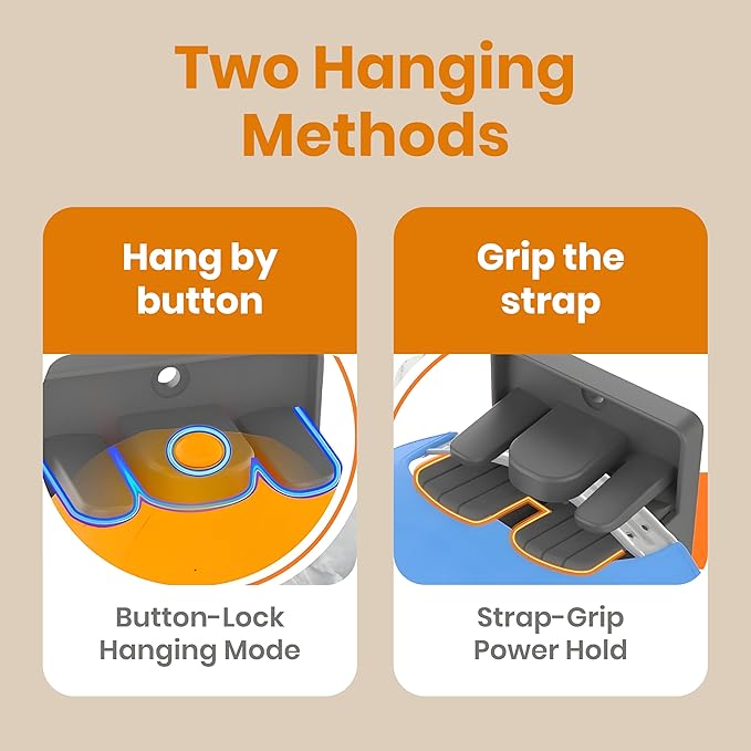 Hat Organizer for Baseball Caps 2-Pack, Hat Rack for Wall with Built-in Spring Clips, Wall Mount Closet/Door Hat Rack Holder, Cap Storage Display Hanger, Adhesive & Screws, Multicolor