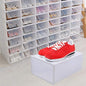 Gdrasuya10 Shoe Storage Boxes, 24 Pcs Stackable White Shoe Cabinet Organiser Plastic Shoe Storage Boxes