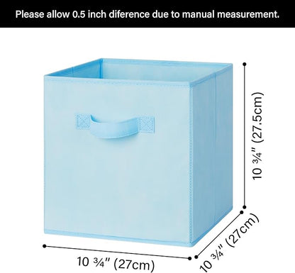 GRANNY SAYS 11x11 storage cubes for shelves, Rainbow-colored Storage Boxes for Cube Storage, 11-inch Cube Storage Bins for Organizing Clothes, Toys, and Books, Set of 6