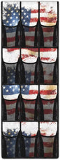 American Flag Over The Door Shoe Organizers with 12 Mesh Pockets Baby Organizer Storage Hanging Shoe Organizer Shoe Holder Rack for Toddler Girl Room Baby Room Craft Room Bedroom