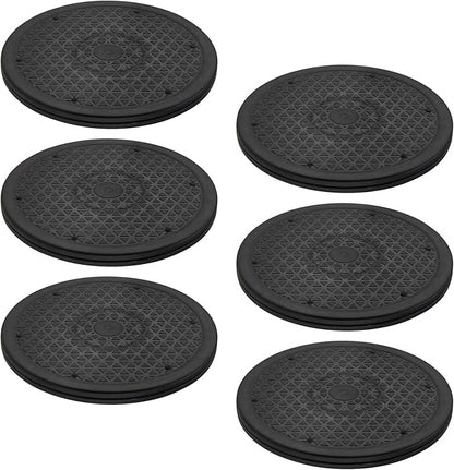 MUKCHAP 6PCS 10 Inch Rotating Swivel Stand, 360 Degree Black Bonsai Turntable with Steel Ball, Rotating Displaying Stand for Table Top, Monitor, Plant