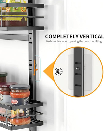 Moforoco White 9-Tier Over The Door Pantry Organizer, Pantry Organization And Storage, Metal Hanging Spice Rack Shelves Door, Home & Kitchen Essentials, Laundry Room Bathroom Organization