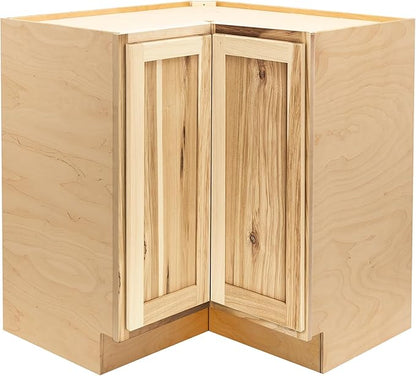 Quicklock RTA (Ready-to-Assemble) | Base Kitchen Cabinets - Shaker Style | Made in America (Rustic Hickory, 18" D x 30" W x 34.5" H Lazy Susan)