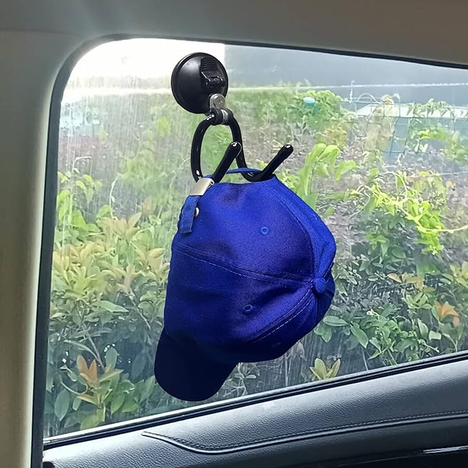 Pmsanzay Hat Rack, Acrylic Material, Suction Cup Hanger for Car & Truck, Hat Holder - No Falls Off - No Hat Damage