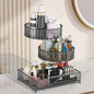 3-Tier Metal Cosmetic Organizer,Cosmetic Storage Rack for Vanity Tables,Multipurpose Metal Bathroom Organizers and Storage, Use Countertop Organizer for Perfume/Makeup/Vegetables (Black 1)