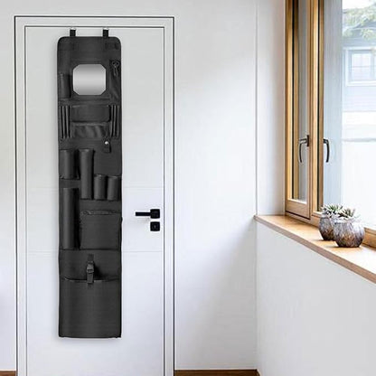 Organizer, Closet Hanging Bag, Lightweight,with Acrylic Soft Mirror Multi Pockets for Garage Office