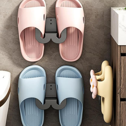 Slipper Hook Hanger - Slipper Storage Organizer Hanger, Wall Mounted Shoe Rack | Perforation- Wall Mounted Storage Hooks for Hallway, Living Room, Shoes Slipper Holder Storage Organizer