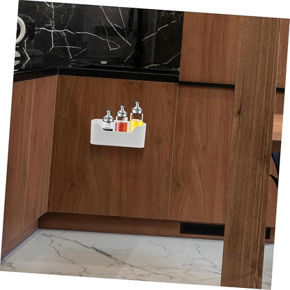 2pcs Wall Mount Kitchen Shelves under Sink Organizer Adhesive Cabinet Door Storage Fridge Drink Organizer
