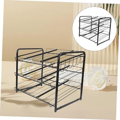 Soda Can Organizer Rack with Adjustable Stackable Design for Refrigerator Pantry Cabinet High Capacity Beverage Can Storage Holder for Kitchen Countertop