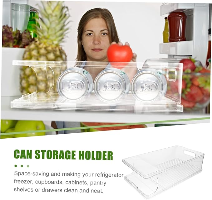 Healifty Can Holder Stackable Beverage Can Holder Fridge Drink Organizer Drink Dispenser Household Fridge Organizer