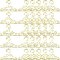 PATIKIL 50pcs Clothes Hanger Earring Holder, Mini Acrylic Coat Hangers Earring Hangers Hanger Rack for Earring Holder Organizer Stand Studs, Gold Tone