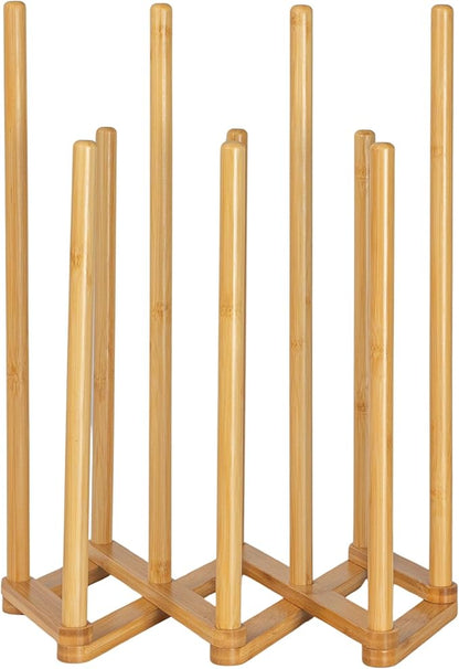 Bamboo 5 Pair Accordian Boot Rack, Natural