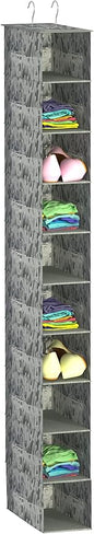 Libeder Hanging Shoe Organizer,10-Shelf Hanging Closet Organizers and Storage Shoes Organizer Shelves Hanging Shoe Rack Holder with 6 Mesh Side Pockets
