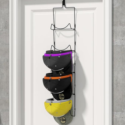 LINFIDITE 10 Pack Hat Rack Hanger Holder Organizer Flexible Multi Hook Wall Mounted Over Door Baseball Cap Display Storage Rack Cap Holder, Closet HangingStorage Rack w Hanging Hook Black