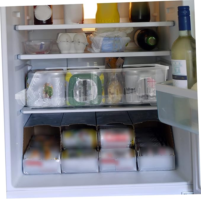 Multi-can Storage Container Fridge Can Holder Beer Storage Dispenser Refrigerator Organizer Dispenser Bin for Canned Foods