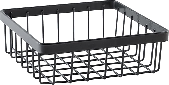 G.E.T. WB-662-MG Square Metal Storage Wire Basket for Pantry, Produce and More, 6" x 6" x 2"