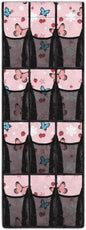 Pink Over The Door Closet Organizer 12 Pockets Shoe Organizer Door Hanger Space Saving Butterfly Wall Hanging Storage for Living Room Easy to Install Shoe Holder Hanger