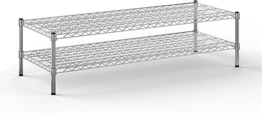 21" Deep x 54" Wide x 14" Height Wire Shelving Kit | 2-Tier | NSF Commercial Storage Rack Unit