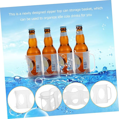CHILDWEET 2pcs Fridge Can Dispenser Beer Refrigerated Holder Storage Box for Drinks Can Storage for Refrigerator Seasoning Jar Crisper