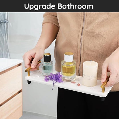Segbeauty Stone Drying Tray, Water Absorbing Diatomite Tray with Handle for Sink, Kitchen Sink Organizer, Bathroom Soap Holder, Small