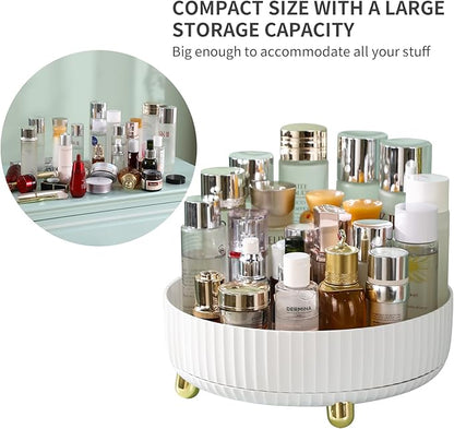 funest Makeup Perfume Organizer, 360 Degree Rotating Lazy Susan Cosmetic Desk Storage Lotions Display Case Round Tray with Large Capacity, for your Jewelry