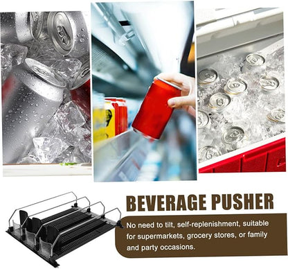 GLEAVI 3pcs Beverage Propeller Fridge Drink Organizer Pusher Self-Pushing for Refrigerator Juice Dispenser Spigot Soda Can Organizer Can Dispensers
