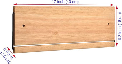 Shoe Rack with Dowel, Wall Hanging Shoe Storage, Organize for Sneaker, Slipper, Boots in Entryway, Hallway, Trailer, RV, Solid Wood_ Beige