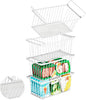 Enhanced Leak-Proof Bottom - Freezer Organizer Bins ，4 Pack Stackable Deep Freezer Organizer Bins for 7 Cu.FT Small Chest Freezer，organization and storage，pantry organizers（white）