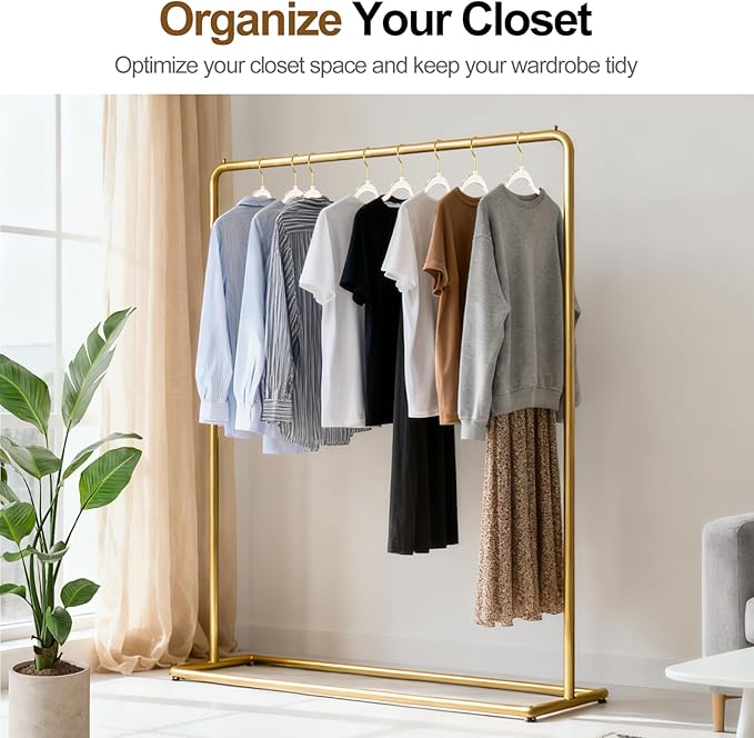 FUDESY Clear Plastic Hangers 50 Pack, Acrylic Clothes Hangers with Gold Glitter, Heavy Duty Hangers, Space Saving, Ultra Slim, 360° Swivel Hook, Non-Slip Notches, for Coats, Suits, Dress, Pants
