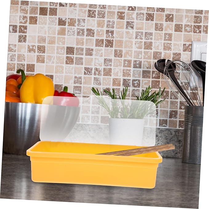Alipis Stackable Cutlery Storage Organizer with Lid Space-saving Drainage Design for Kitchen Counter Versatile Utensil Holder for Dining Buffets and Holidays Plastic